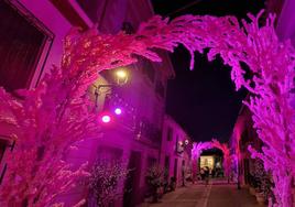 Las calles de Alfarnate se llenan de color para celebrar la floración del cerezo.