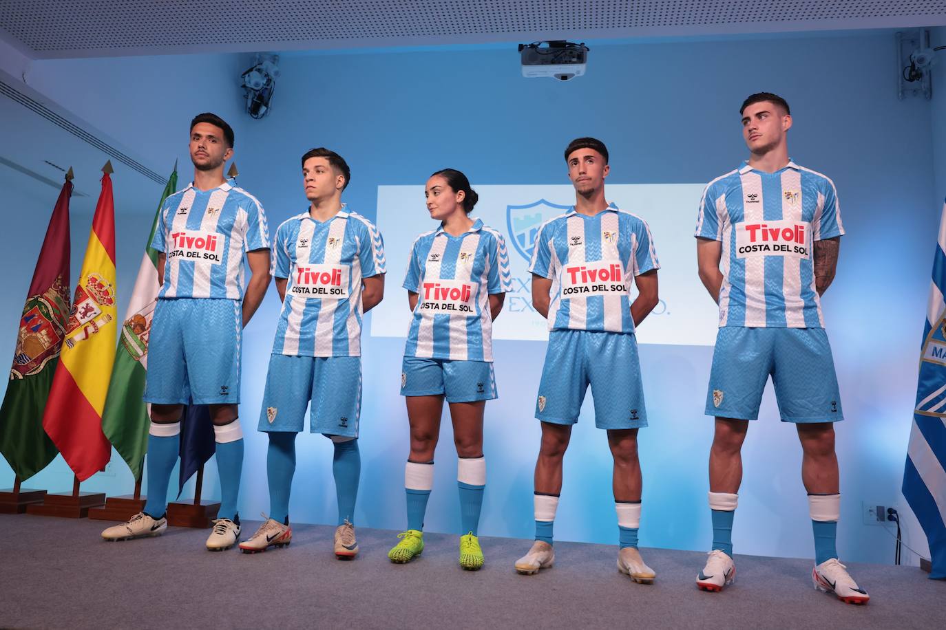 Presentación de la camiseta del Málaga para su 120 aniversario