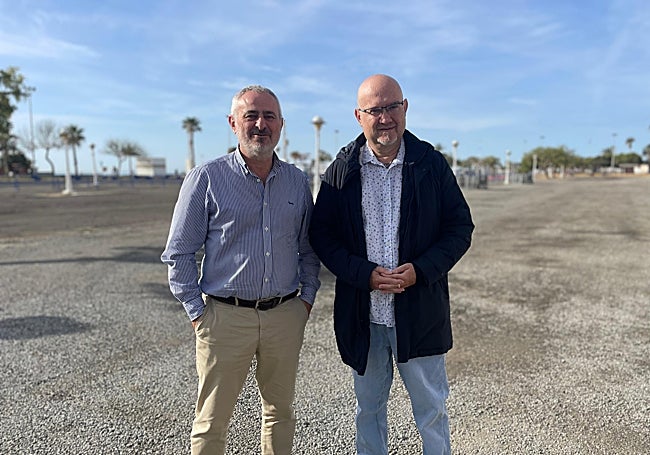 Jesús María Claros y Jesús Carlos Pérez Atencia, este viernes en la zona.