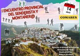 Anuncio del primer 'Encuentro Provincial del Senderista, Montañero y Montañera'.