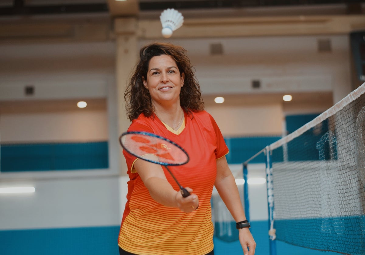 Sanz, posando para SUR en el pabellón del complejo deportivo Elola de Fuengirola.