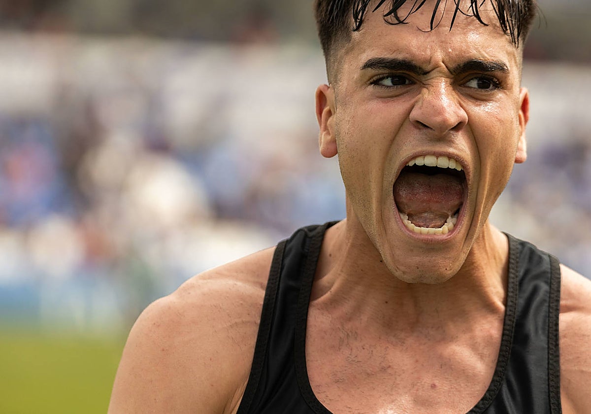 El éxtasis de Ale García tras su gol en el añadido.