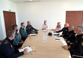 José María García Urbano se ha reunido hoy con los mandos policiales del municipio.