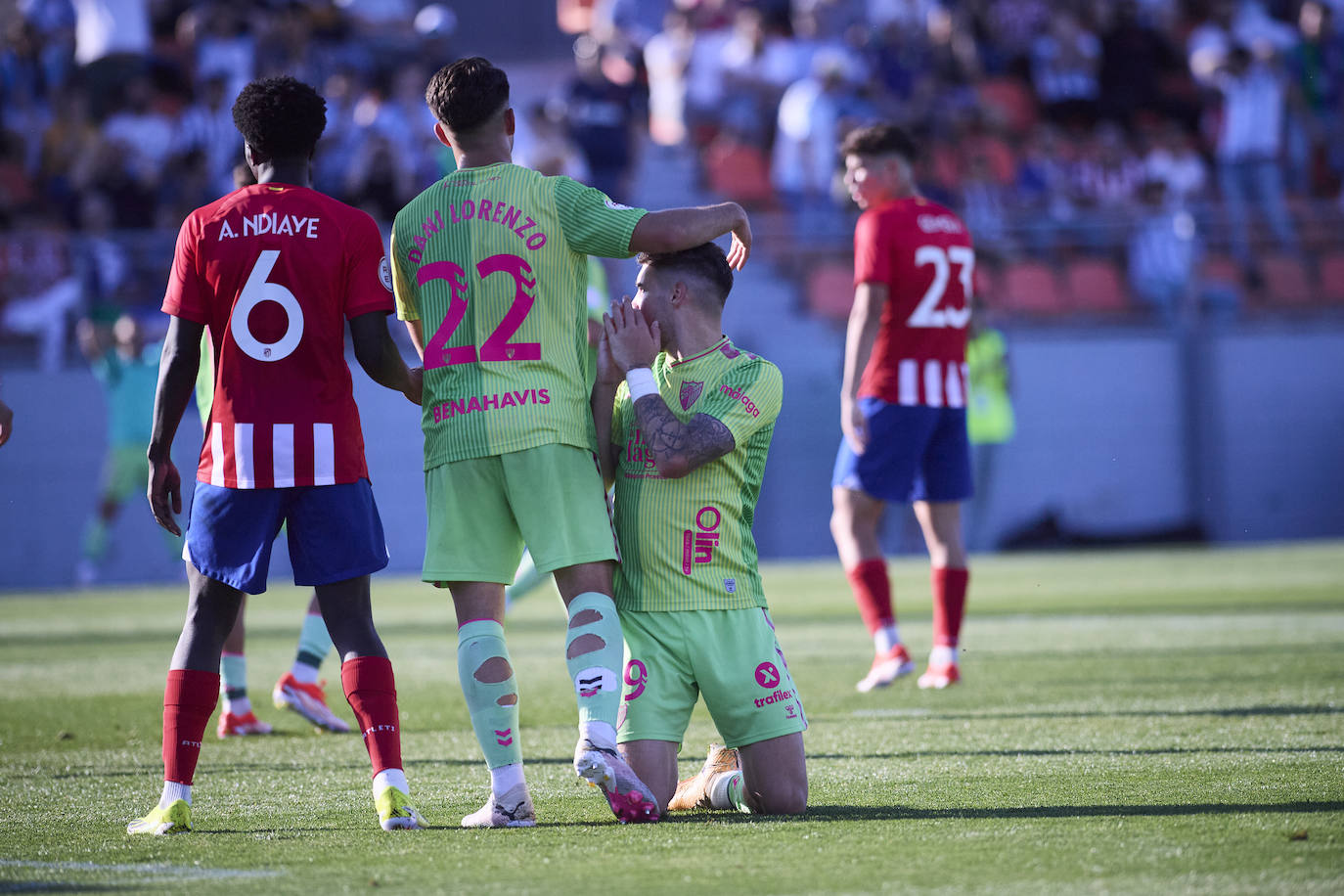 El Atlético de Madrid B- Málaga, en imágenes