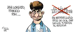 Viñeta sobre el jugador del Málaga Dani Lorenzo