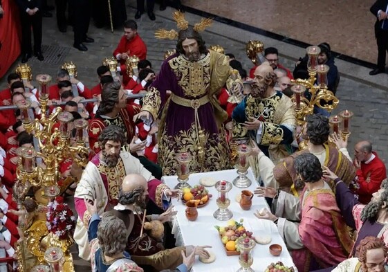 El Señor de la Cena junto a los apóstoles, el pasado Jueves Santo.