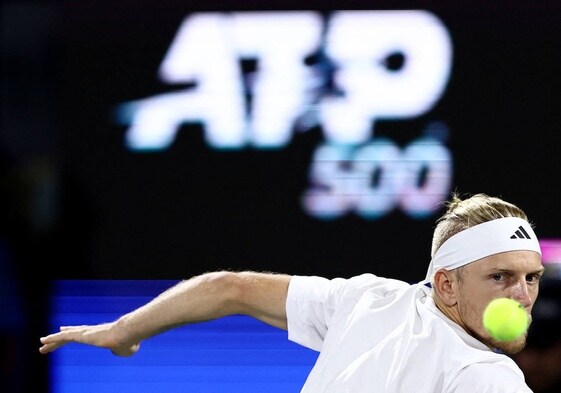Alejandro Davidovich, en una cita reciente en otro ATP 500, el de Dubái.