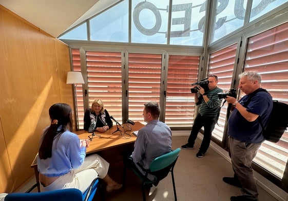Imagen de las grabaciones que tuvieron lugar en el Museo de Nerja.