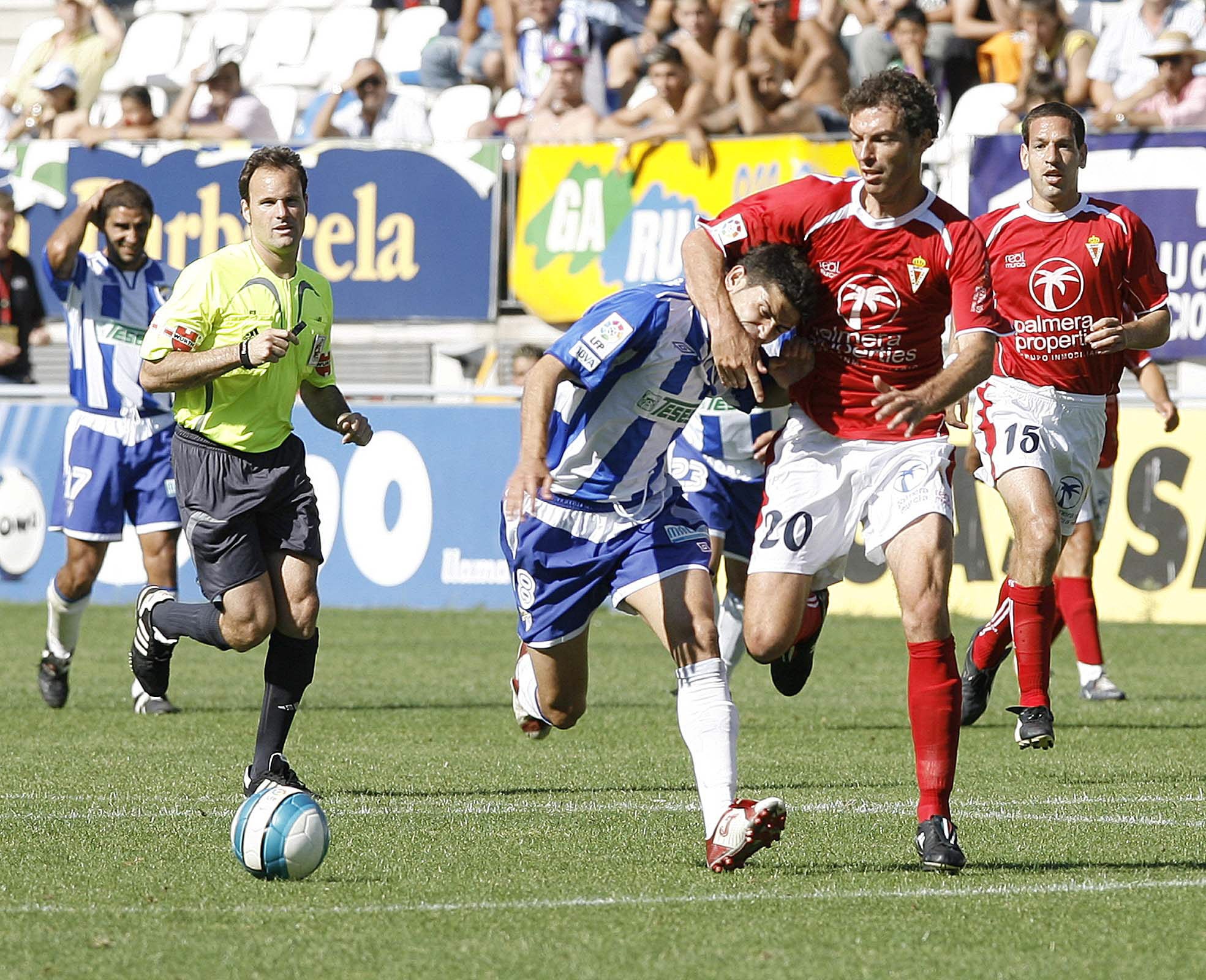 Imagen del último Málaga-Murcia celebrado en La Rosaleda en 2007.