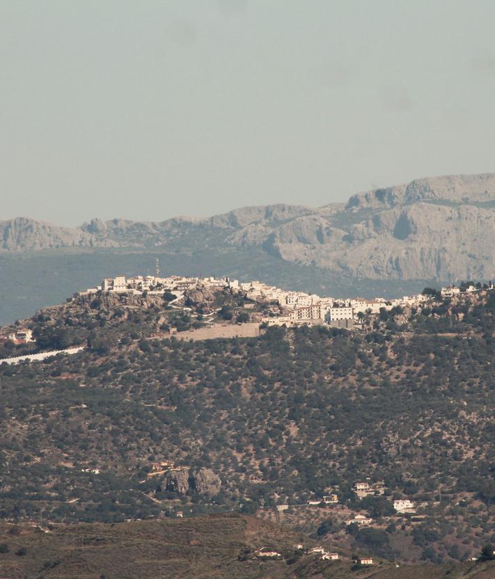 Imagen secundaria 2 - Vista panorámica de la costa axárquica. Abajo, Iznate y Comares.