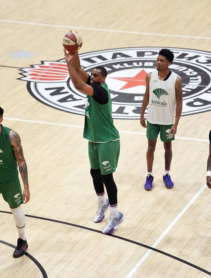 El Unicaja se entrena en la pista del Partizán de Belgrado