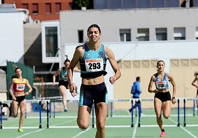 Laura Aguilera durante la competición de su disciplina
