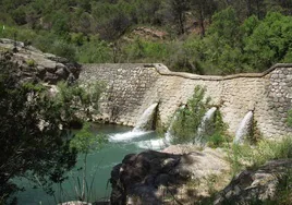 La presa del Dique crea una gran poza de agua en el primer tramo por El Burgo.