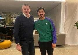 Zoran Savic, director general del Partizán, junto a Nihad Djedovic.