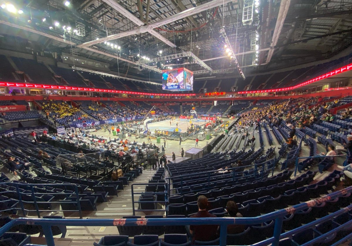 Imagen del Belgrado Arena semivacío antes del comienzo de las semifinales.