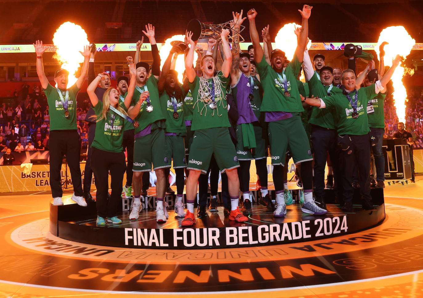 La final de la Basketball Champions League entre el Tenerife y el Unicaja, en imágenes