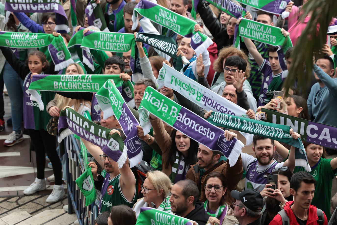 El Unicaja celebra el título de la Champions League en Málaga