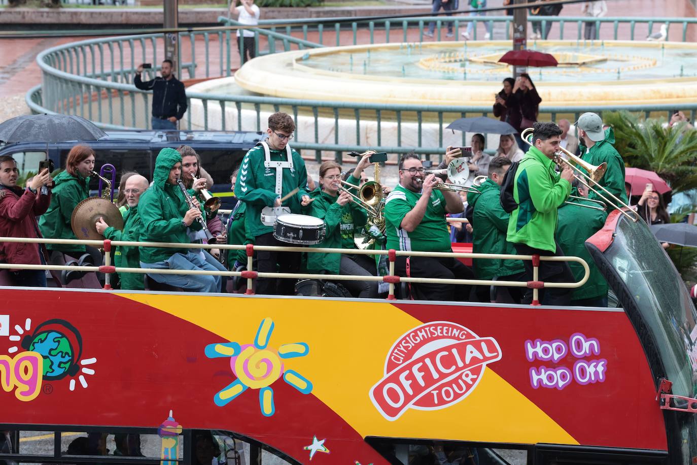 El Unicaja celebra el título de la Champions League en Málaga