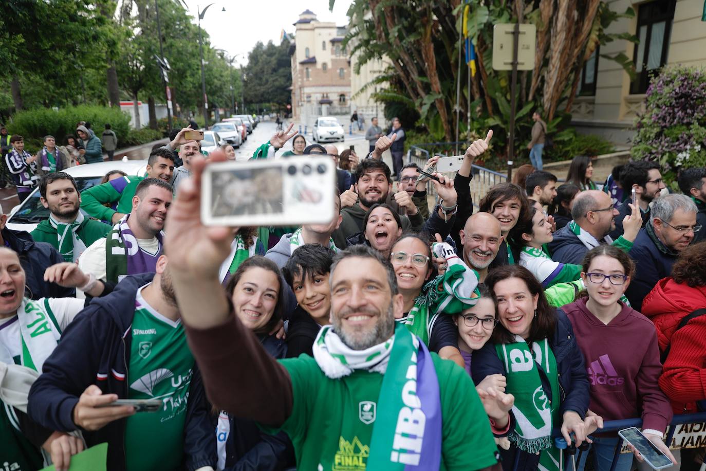 El Unicaja celebra el título de la Champions League en Málaga