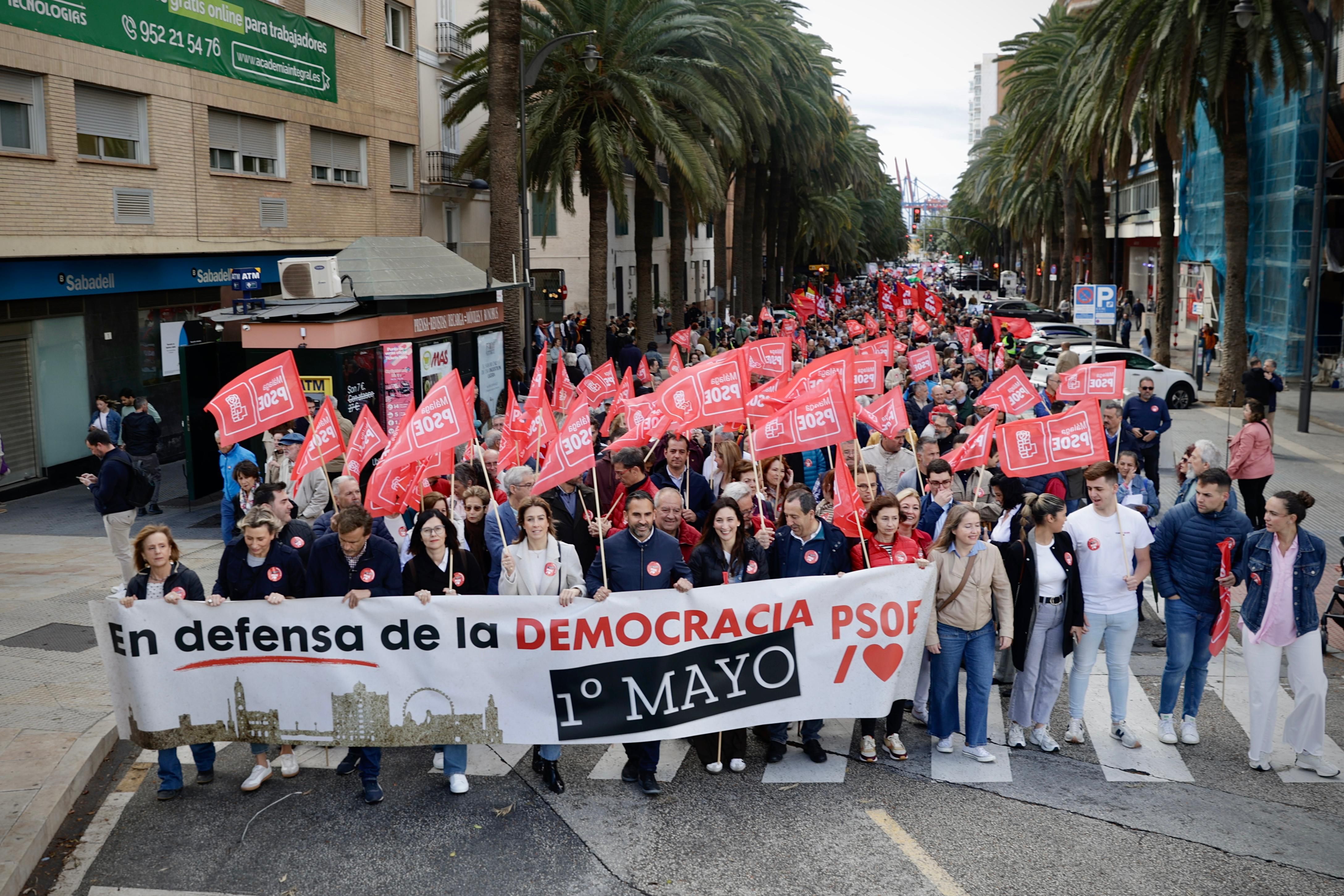 Así ha sido la manifestación del 1 de mayo en Málaga