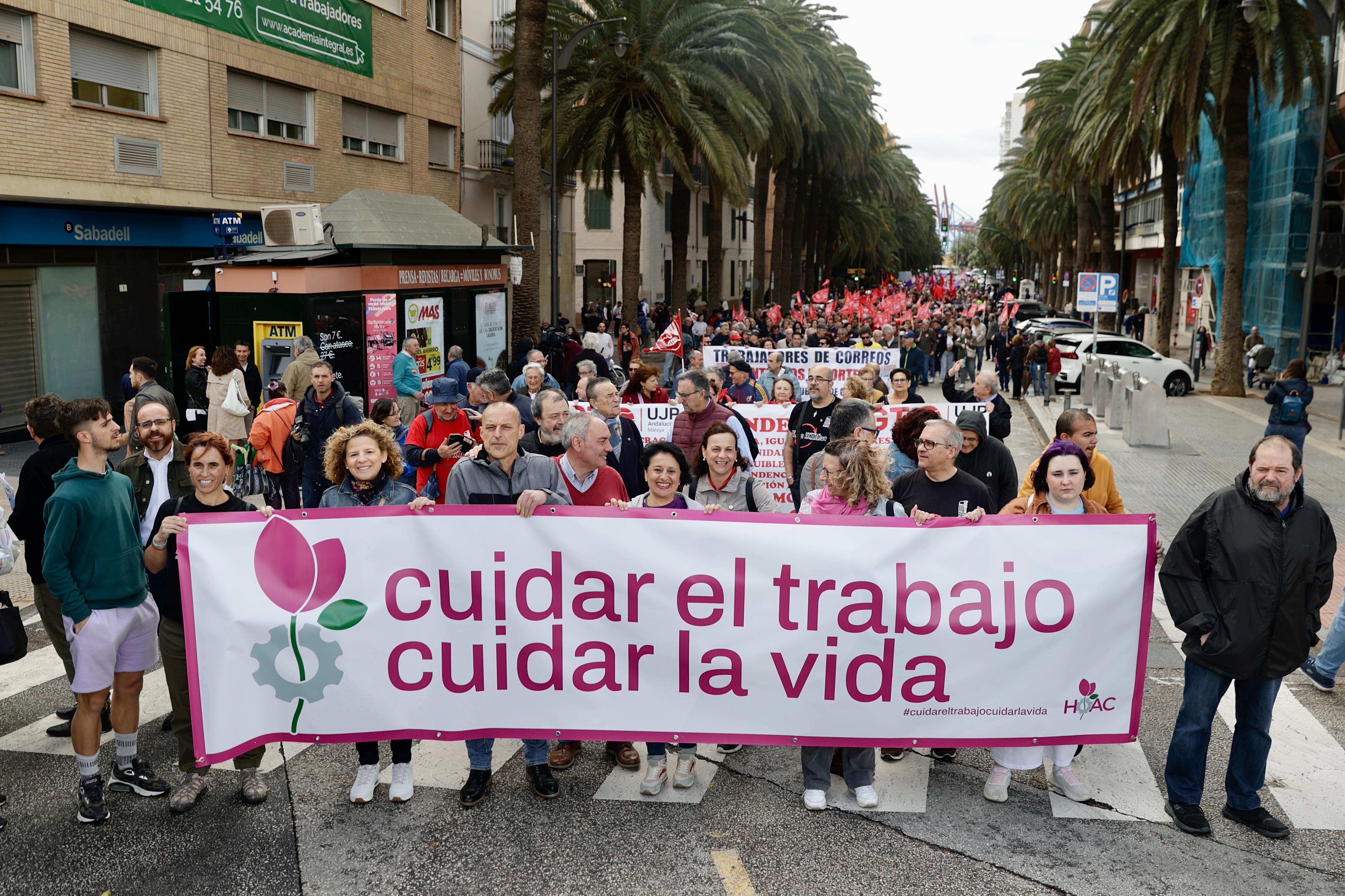 Así ha sido la manifestación del 1 de mayo en Málaga