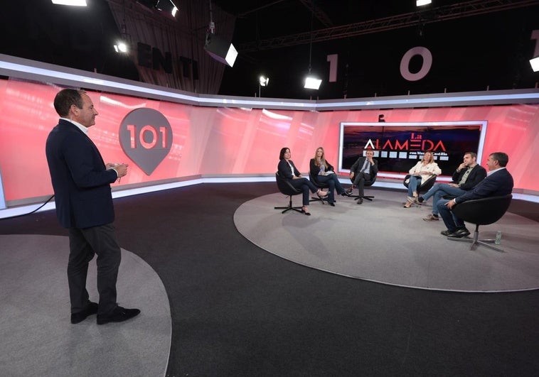 Un momento del debate de actualidad política de anoche en 'La Alameda'.