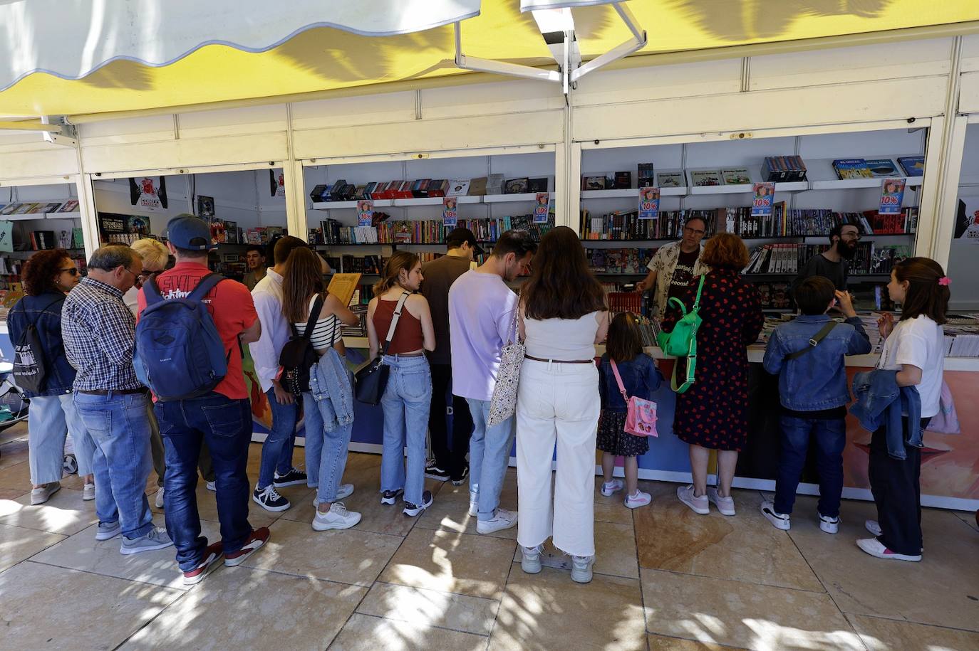 Jornada del sábado en la Feria del Libro de Málaga en el parque