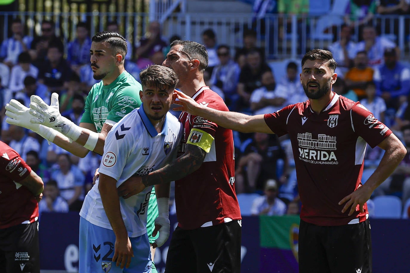 El Málaga-Mérida, en imágenes