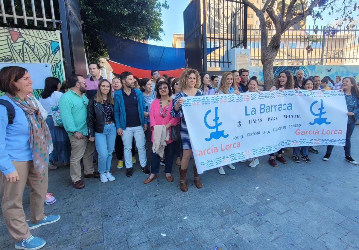 Familias y profesores del colegio García Lorca de Málaga reclaman una tercera clase de Infantil