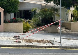 Estado de las aceras en la zona denunciada.