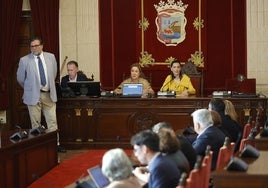 La portavoz del equipo de gobierno, Elisa Pérez de Siles, ha ejercido de presidenta al estar hoy de alcaldesa accidental. De la Torre está en Madrid