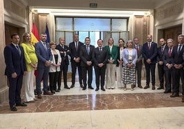 La delegación andaluza, este lunes con el ministro Albares en Madrid