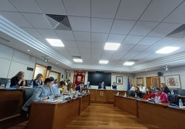 Pleno extraordinario celebrado este lunes en el Ayuntamiento de Benalmádena.