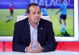 El director general del Málaga, Kike Pérez, ayer durante la entrevista en el programa 'La Alameda'.