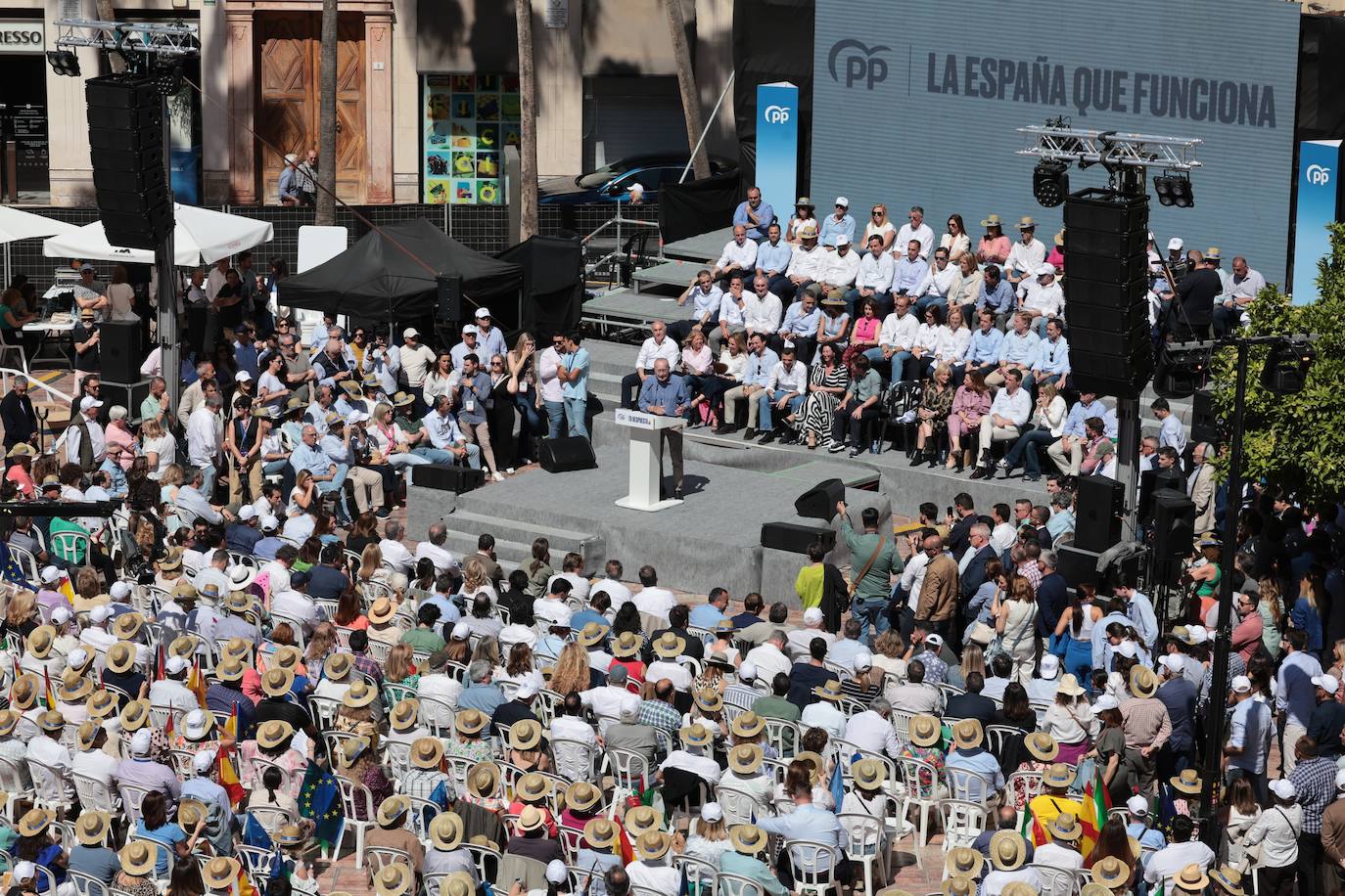 El acto de Alberto Núñez Feijóo en Málaga, en imágenes