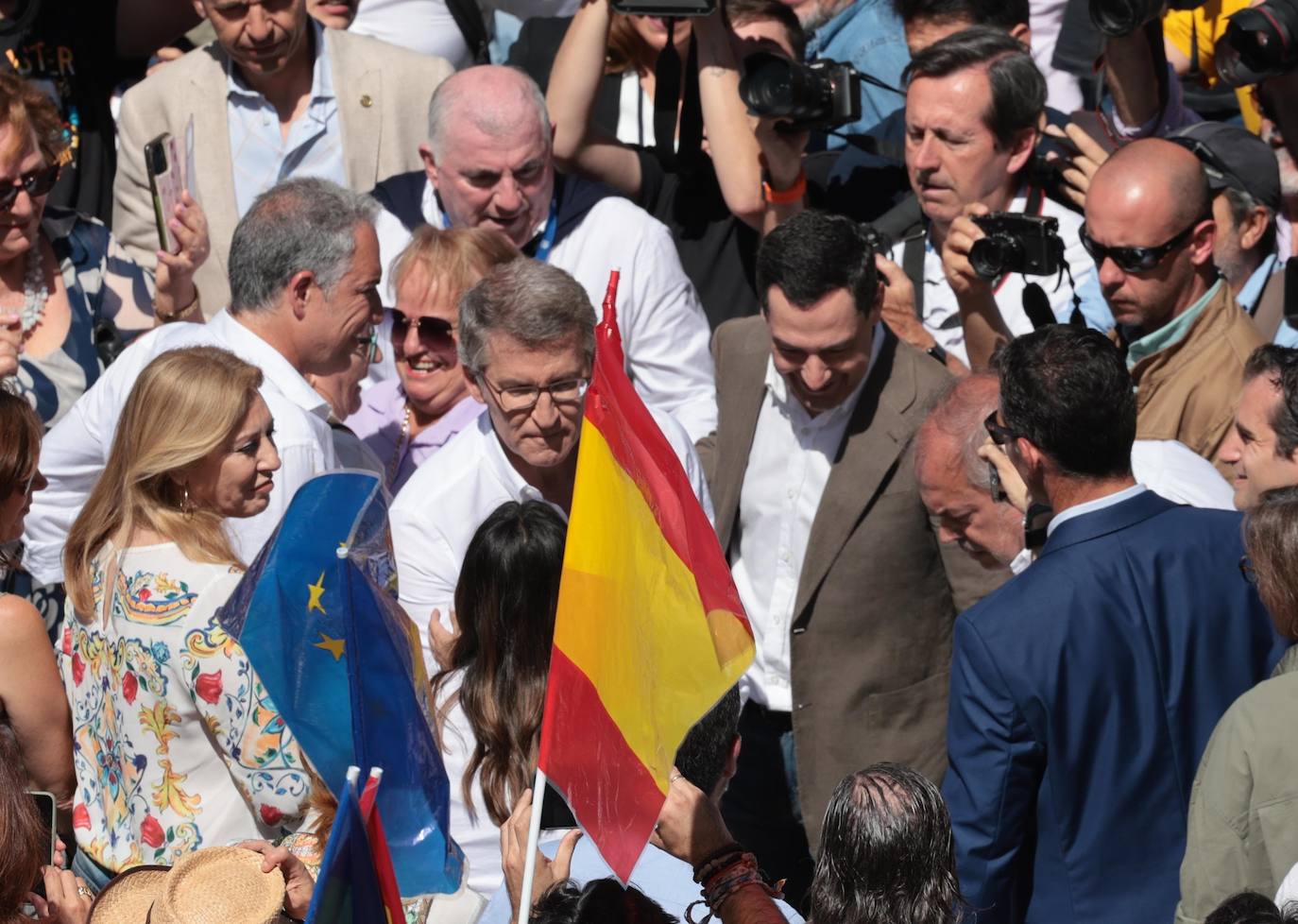 El acto de Alberto Núñez Feijóo en Málaga, en imágenes