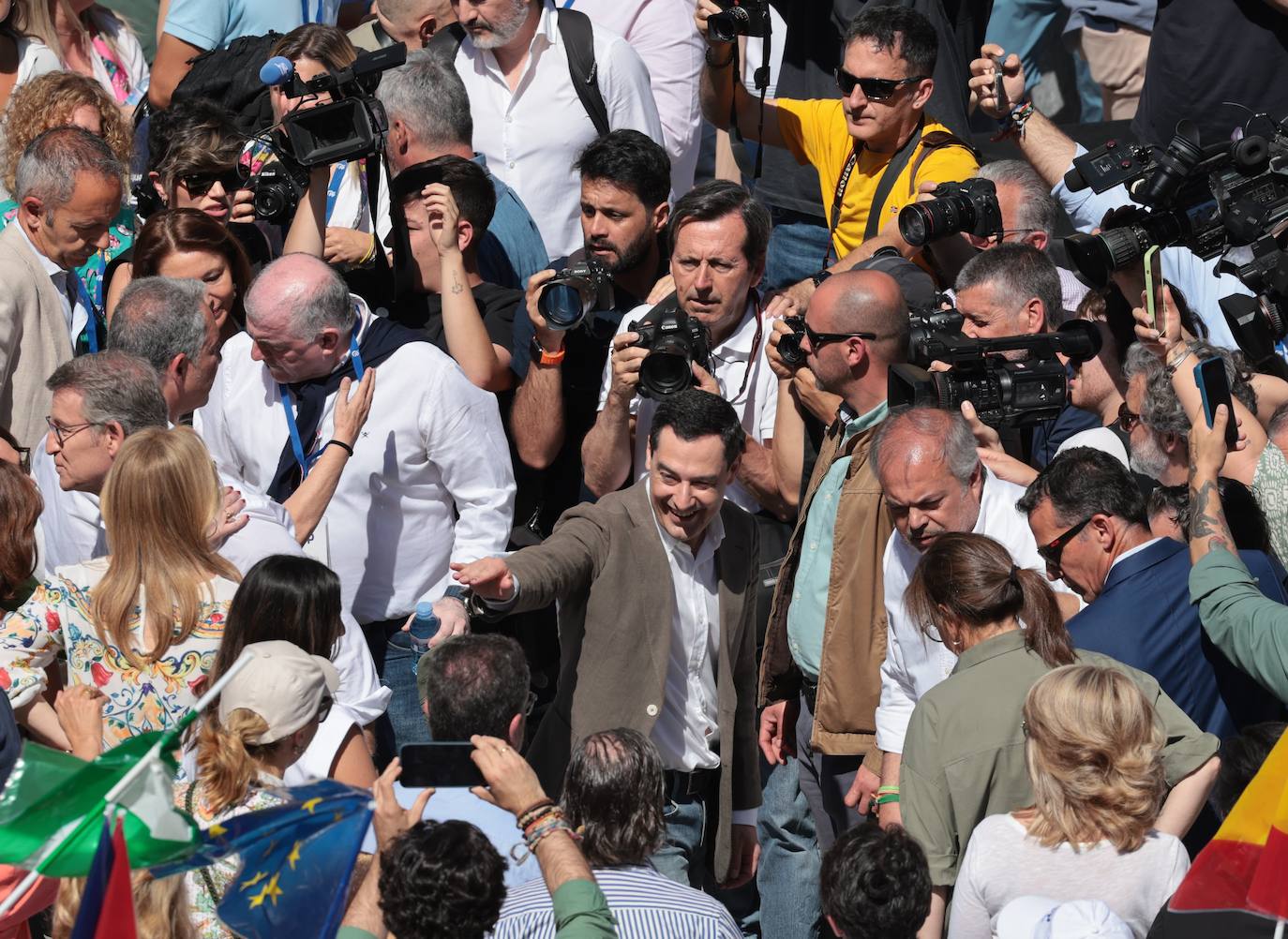 El acto de Alberto Núñez Feijóo en Málaga, en imágenes