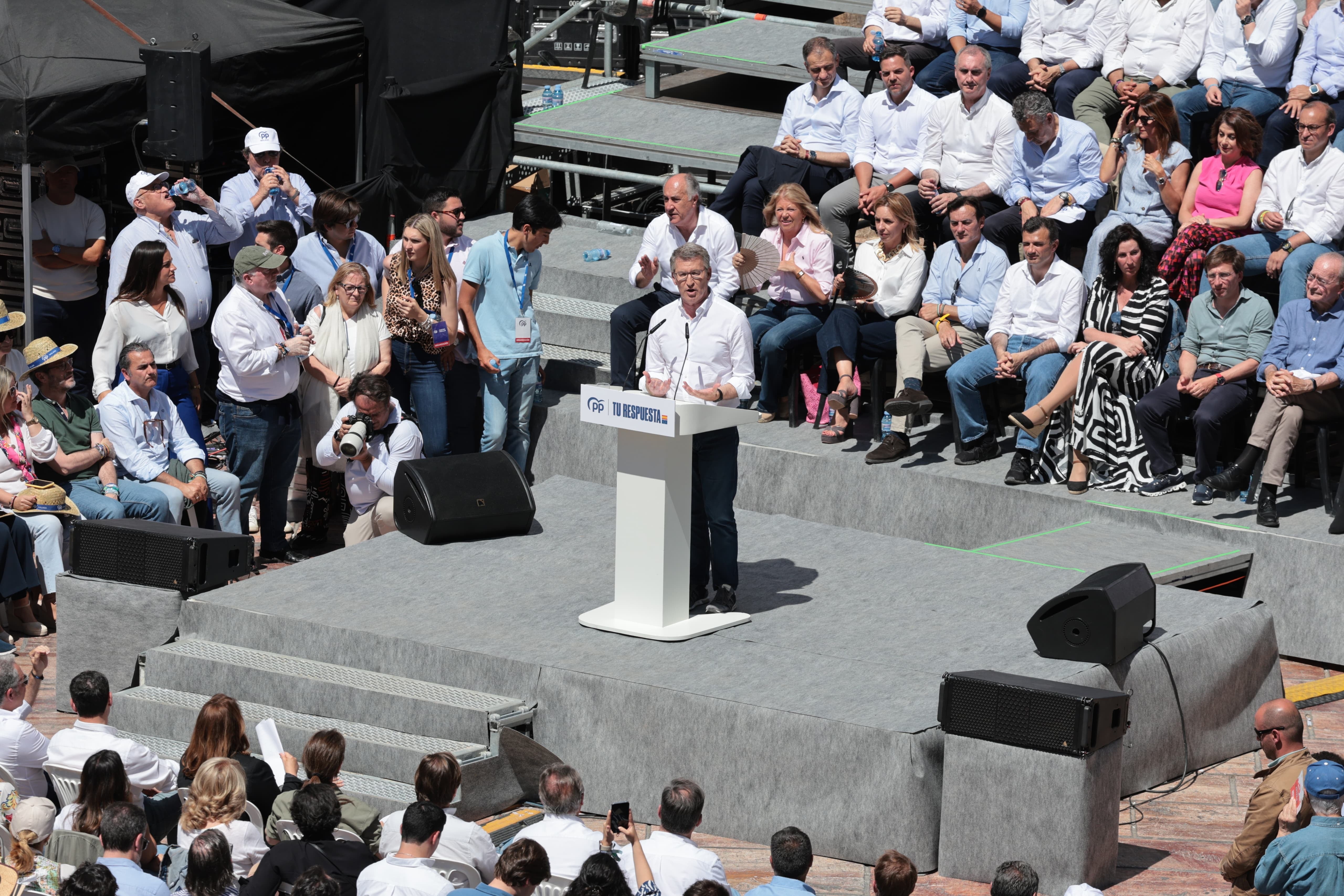 El acto de Alberto Núñez Feijóo en Málaga, en imágenes