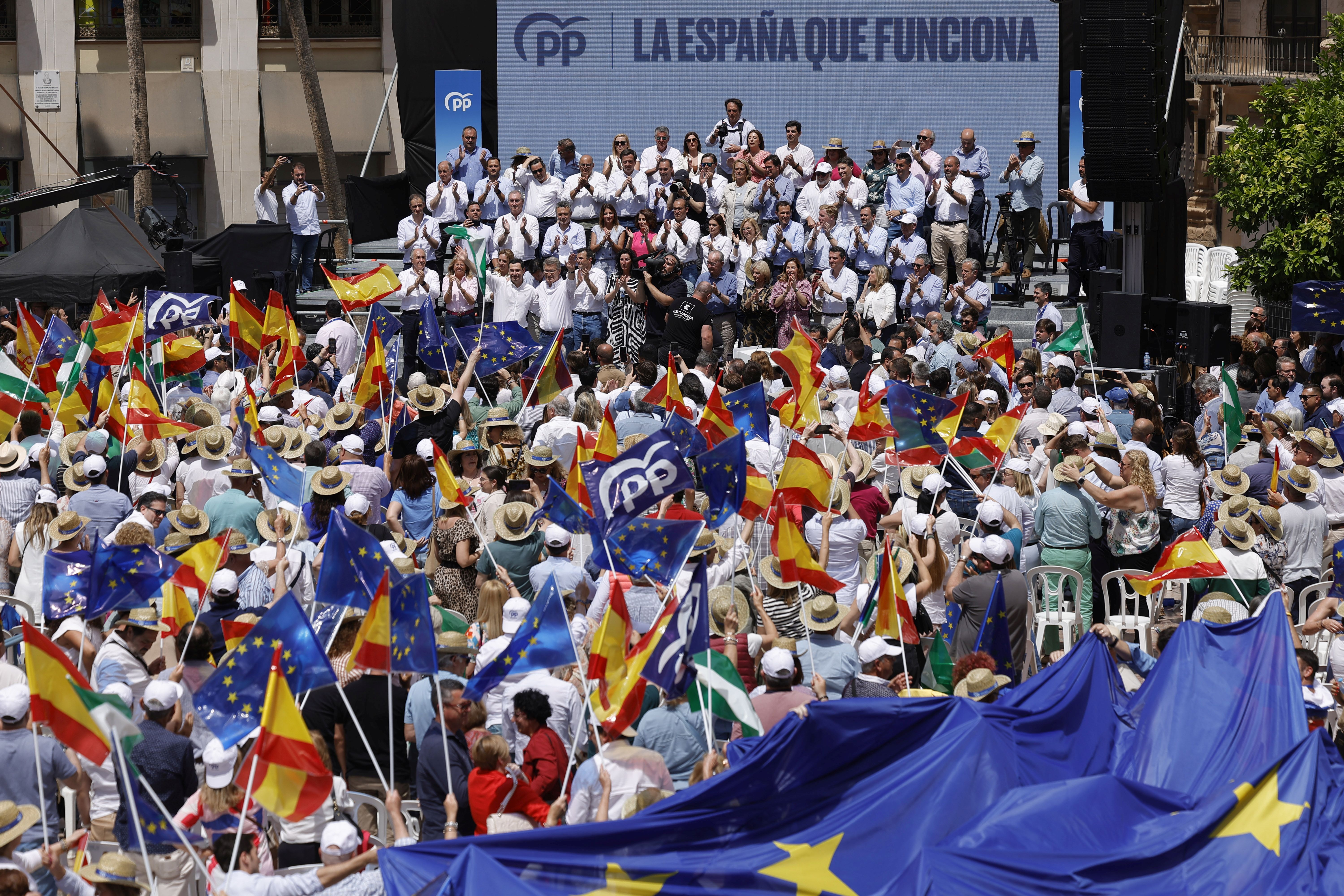 El acto de Alberto Núñez Feijóo en Málaga, en imágenes