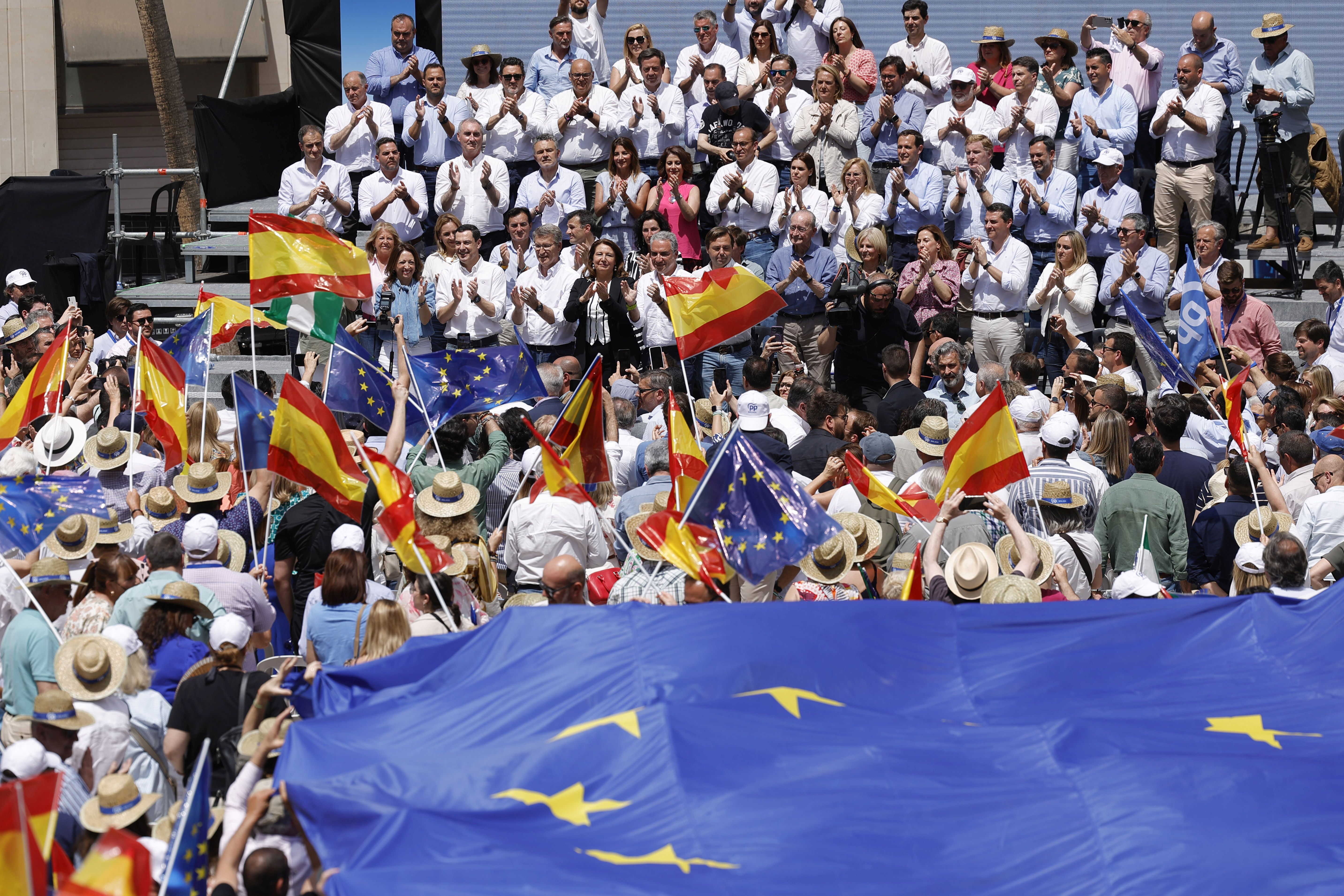 El acto de Alberto Núñez Feijóo en Málaga, en imágenes