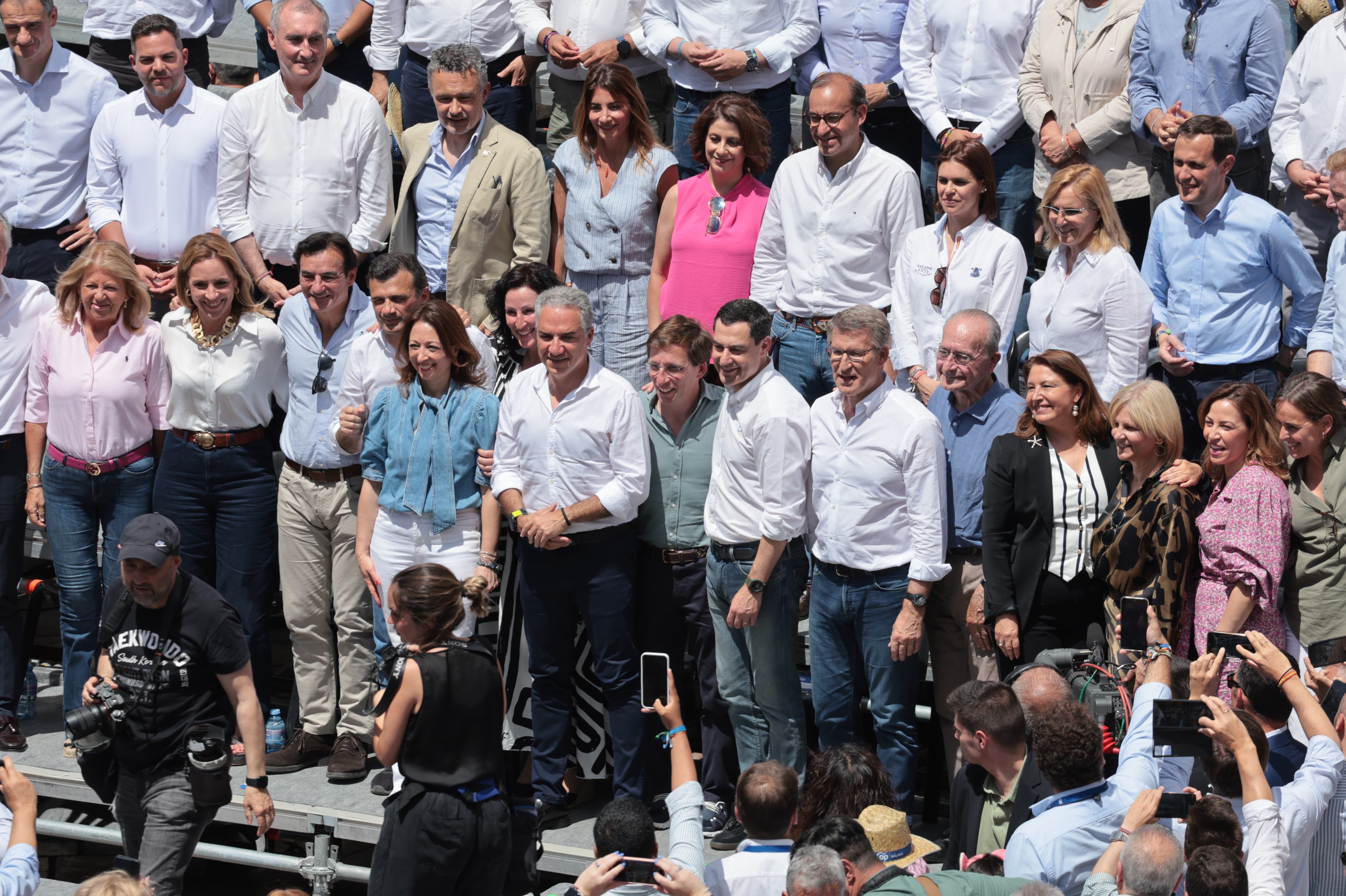 El acto de Alberto Núñez Feijóo en Málaga, en imágenes