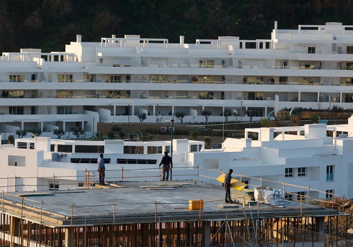 Viviendas en construcción en Málaga.
