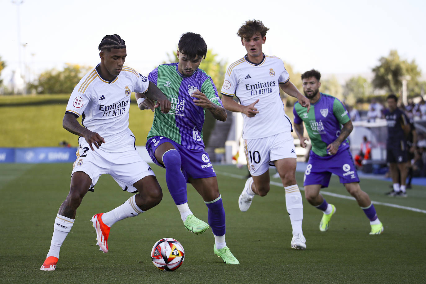 El Real Madrid Castilla-Málaga, en imágenes