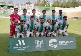 Once inicial del Antequera en el último partido de la temporada.