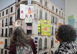 Una de las obras del proyecto de Arteterapia, en el Museo Casa Natal Picasso.