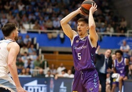 Chumi Ortega, en un partido con el Palencia.