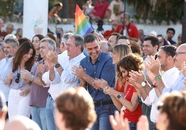 Pedro Sánchez y Begoña Gómez, este miércoles en Benalmádena.