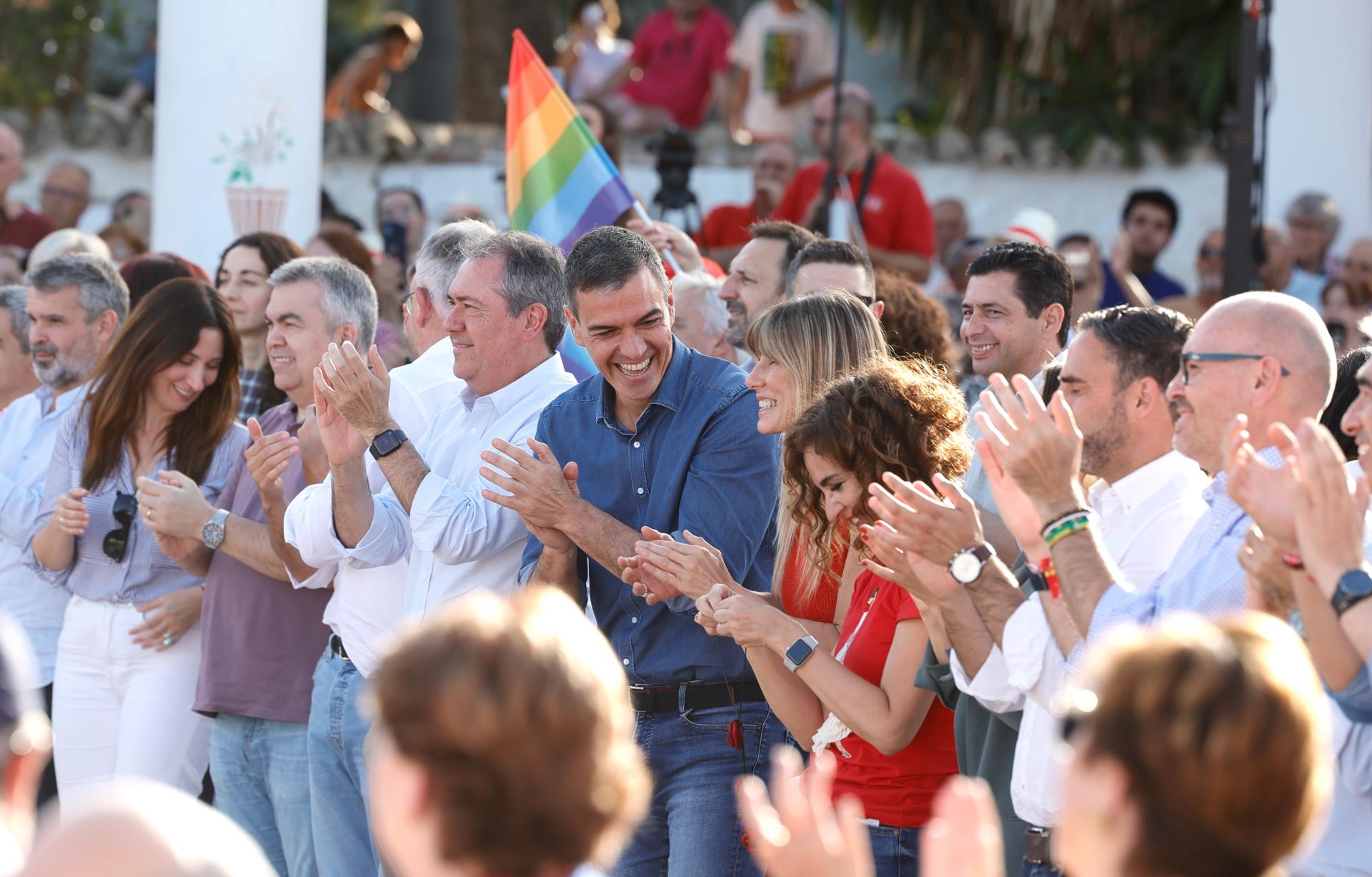 Pedro Sánchez y Begoña Gómez, este miércoles en Benalmádena.