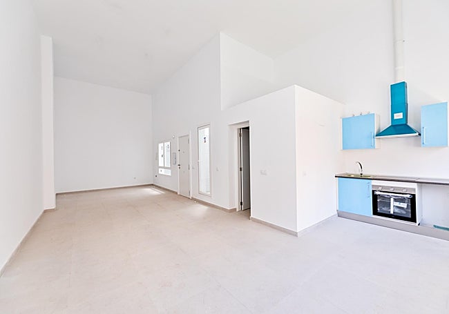 Interior del estudio más barato.