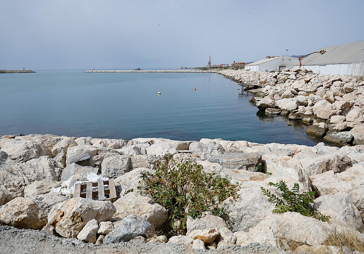 La dársena de San Andrés, donde irá el nuevo puerto deportivo de Huelin.